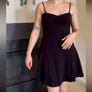 Garage Black Mini Dress with Spaghetti Straps